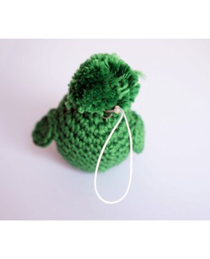 Piou-piou / oiseau vert réalisé au crochet Bijoux de sac
