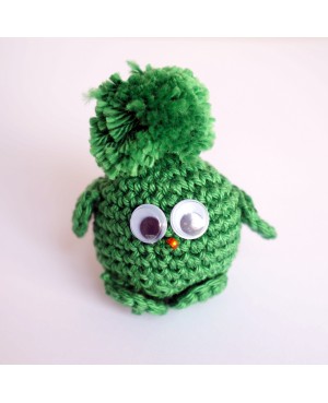 Piou-piou / oiseau vert réalisé au crochet Bijoux de sac