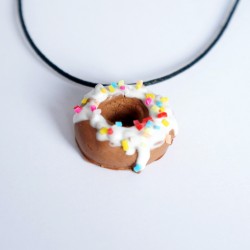 Pendentif gourmand donuts multicolore