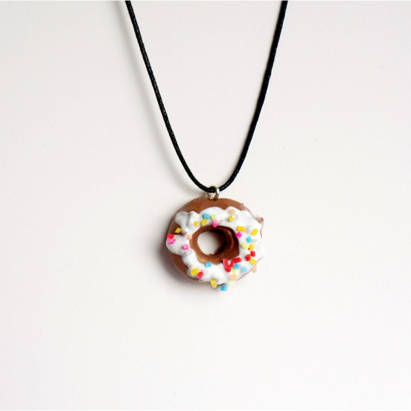 Pendentif gourmand donuts multicolore