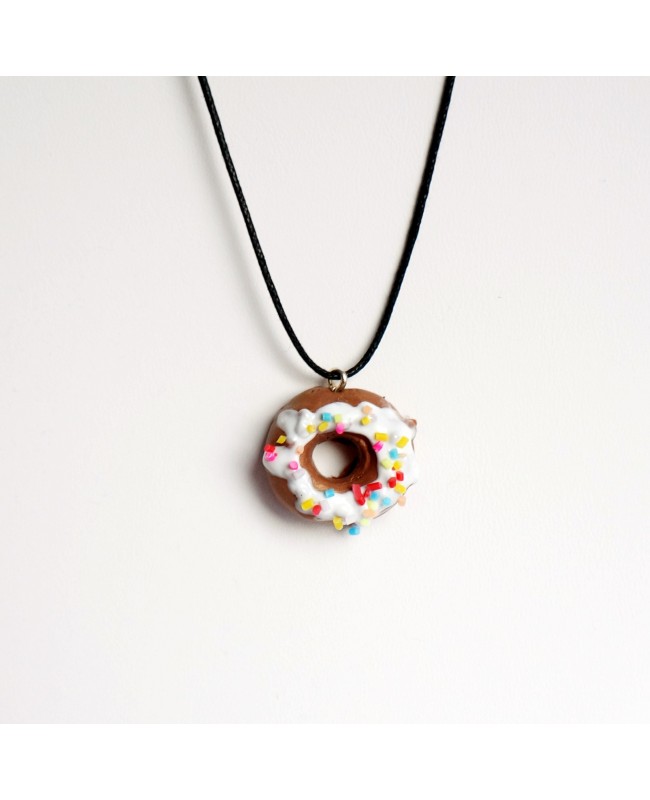 Pendentif gourmand donuts multicolore