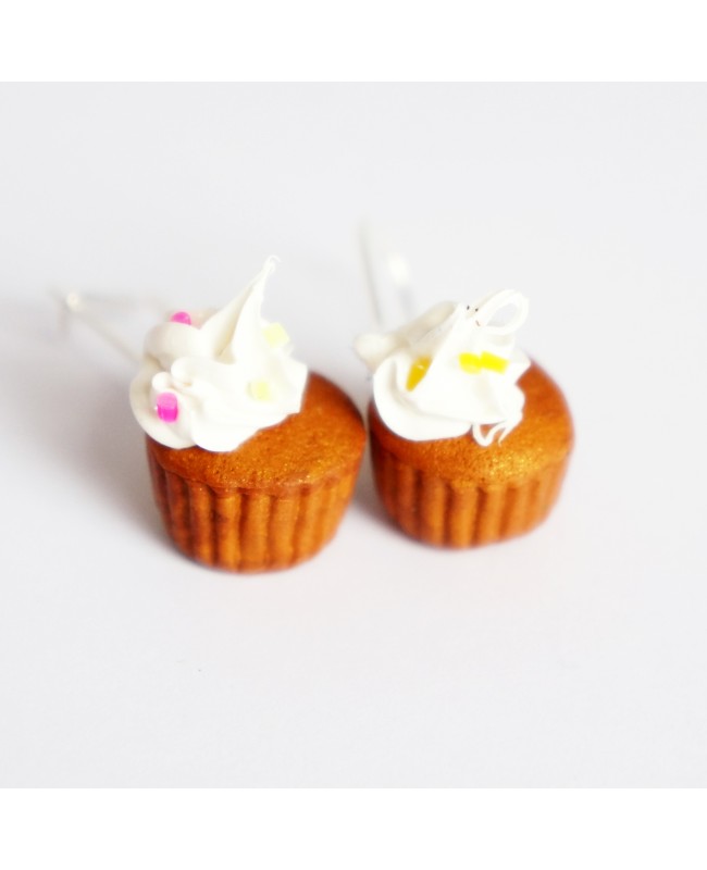 Boucles d'oreilles gourmandes cupcakes