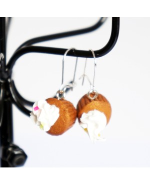 Boucles d'oreilles gourmandes cupcakes Boucles d'oreilles