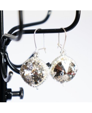 Boucles d'oreilles fantaisie tâchetées à reflets dorés en cristal de Swarovski Earrings