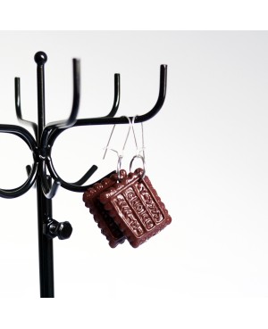 Boucles d'oreilles gourmandes biscuits au chocolat Boucles d'oreilles