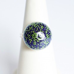 Green and blue ring made...
