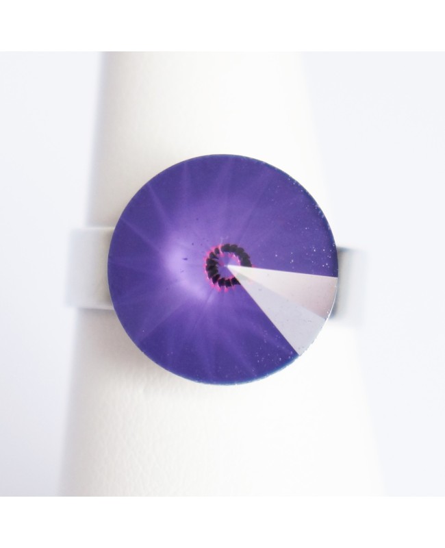 Bague solitaire violet