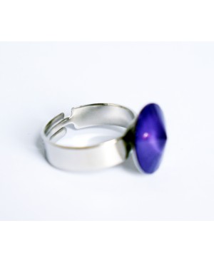 Bague solitaire violet Bagues "solitaire" en cristal