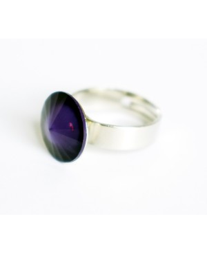 Bague solitaire violet Bagues "solitaire" en cristal