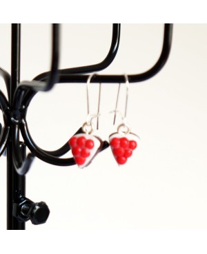 Handmade chocolat and cherries pie earrings Earrings
