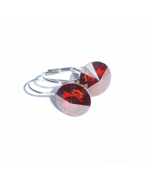 Delicate red crystal earrings Earrings