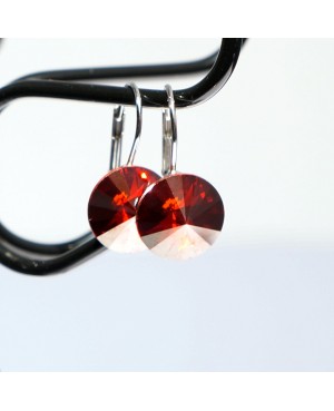 Delicate red crystal earrings Earrings