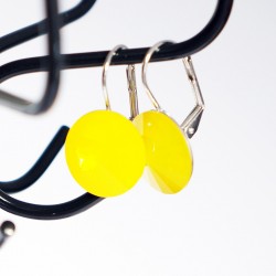 “Yellow opal” crystal earrings