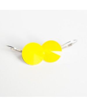 Boucles d'oreilles jaunes "yellow opal" en cristal Boucles d'oreilles