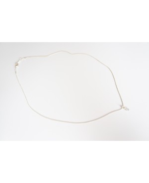 Très petit pendentif rond en cristal de Swarovski transparent et chaîne en argent Pendentifs en perles et cristal