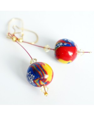 Multicolored drop earrings Earrings