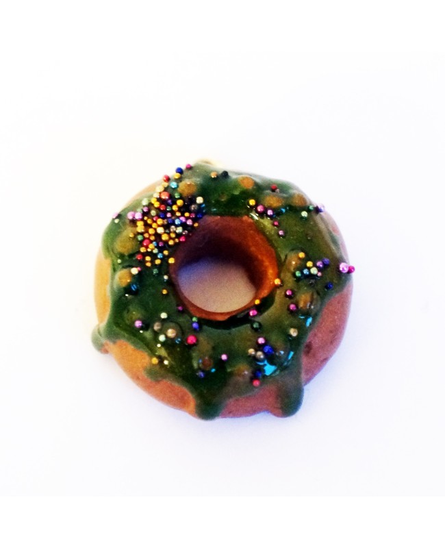 Pendentif "Donuts" avec son glaçage vert