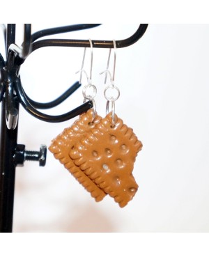 Boucles d'oreilles petits beurres (ou biscuits) Boucles d'oreilles