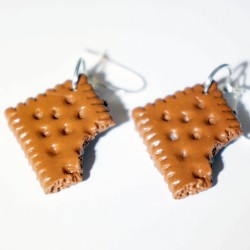 Boucles d'oreilles petits beurres (ou biscuits)