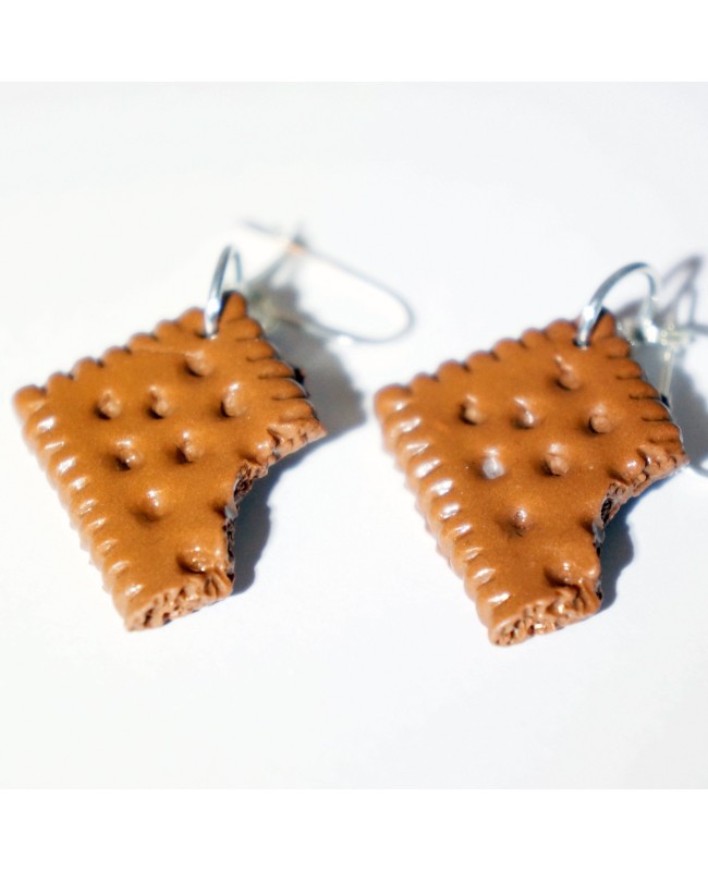 Boucles d'oreilles petits beurres (ou biscuits)