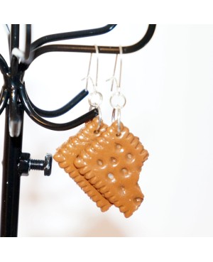Boucles d'oreilles petits beurres (ou biscuits) Boucles d'oreilles