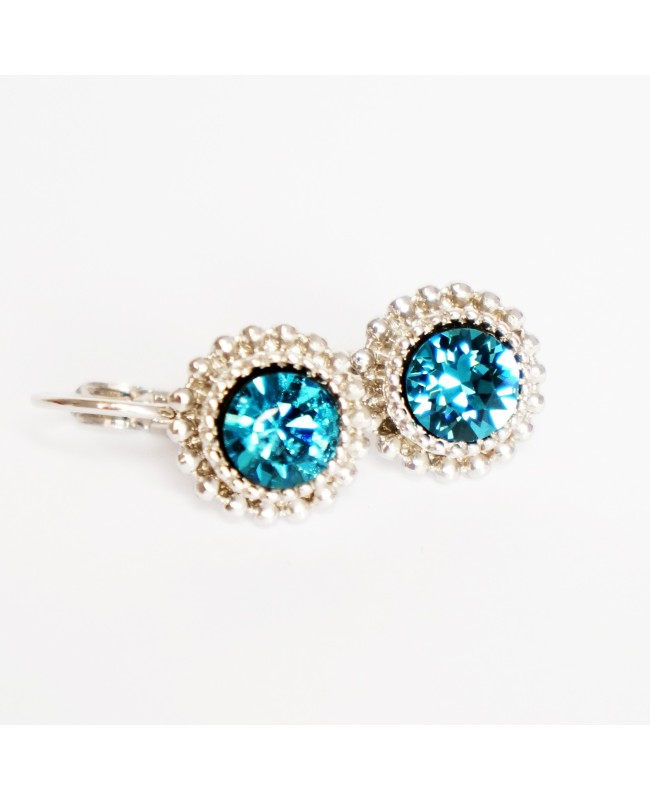 Boucles d'oreilles pendantes turquoises