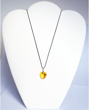 Pendentif coeur jaune en cristal de Swarovski Pendentifs coeur