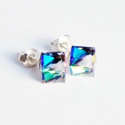 Boucles d'oreilles cubes en cristal de Swarovski