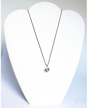 Petit pendentif rond arc-en-ciel ou multicolore en cristal de Swarovski Pendentifs en perles et cristal