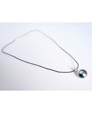 Petit pendentif rond arc-en-ciel ou multicolore en cristal de Swarovski Pendentifs en perles et cristal
