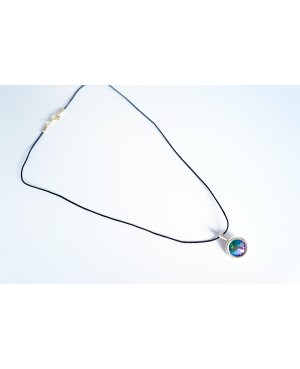 Petit pendentif rond arc-en-ciel ou multicolore en cristal de Swarovski Pendentifs en perles et cristal