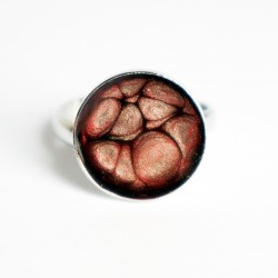 Small black ring with red...