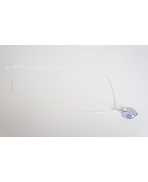 Clear blue/purple crystal heart pendant Heart pendants