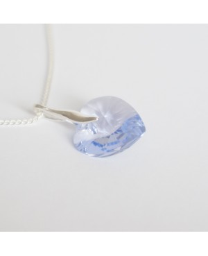 Pendentif coeur en cristal transparent bleu / violet Pendentifs coeur