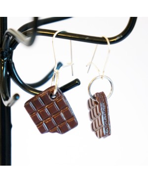 Chocolate bar earrings Earrings