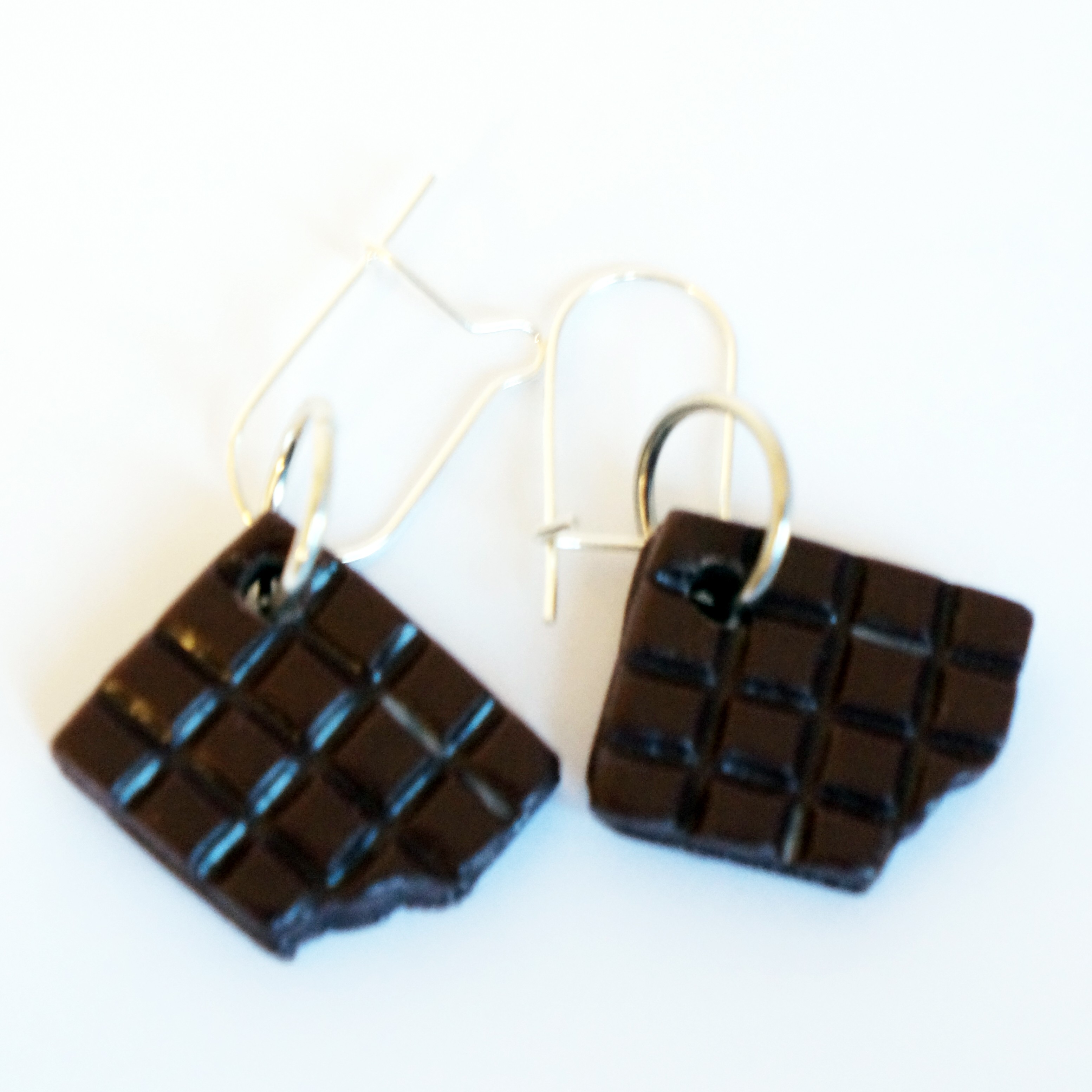 Chocolate bar earrings Les Bijoux du Nibou