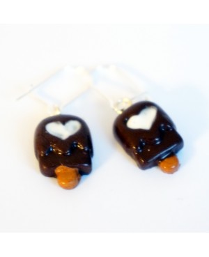 Chocolate popsicle earrings Earrings