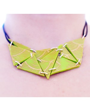 Collier moderne vert fait-main Colliers ras-le-cou