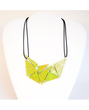 Modern, handmade green necklace Choker necklaces