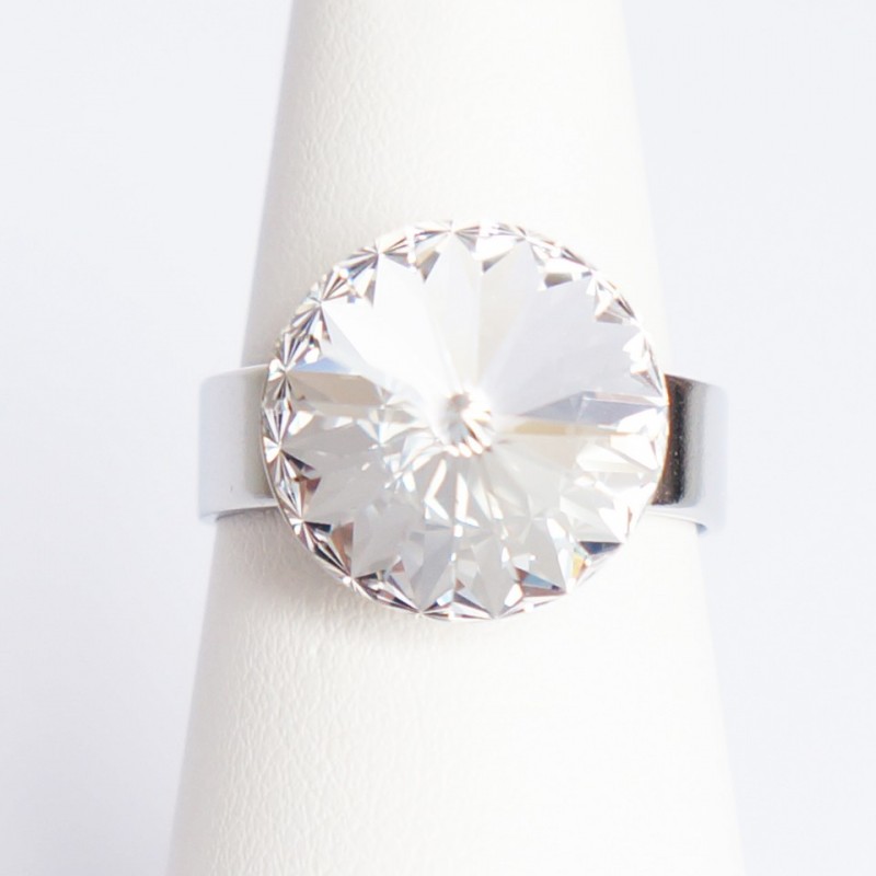 “Diamond” Swarovski crystal ring - Les Bijoux du Nibou