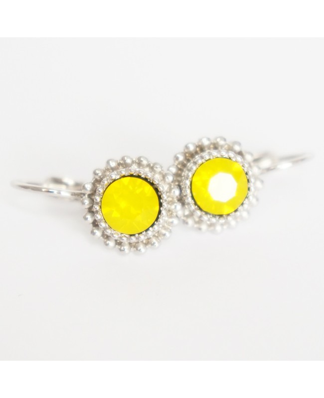 Boucles d'oreilles pendantes jaunes