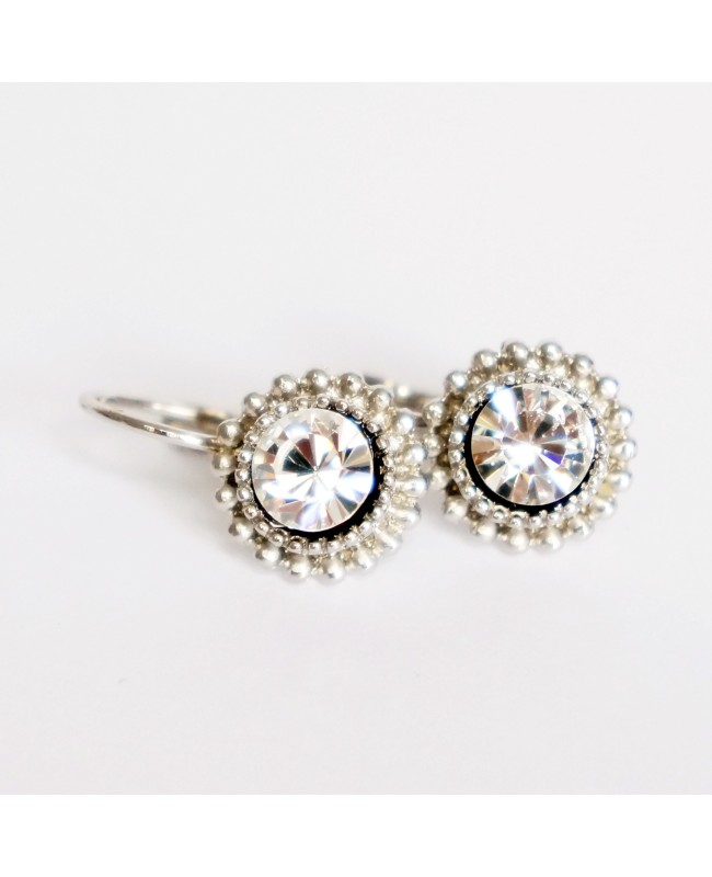 Boucles d'oreilles pendantes en cristal