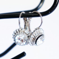 Boucles d'oreilles pendantes en cristal