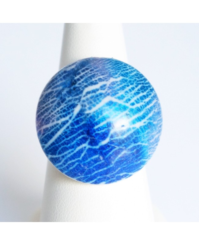 Blue handmade ring