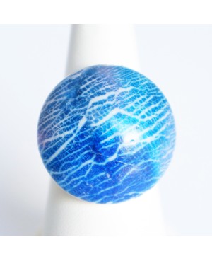 Bague bleue fait-main Bagues gourmandes et en pâte polymère