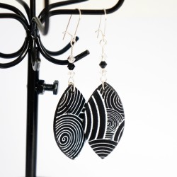 Black & white earrings
