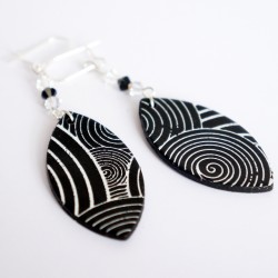 Black & white earrings