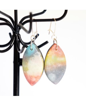 Long multicoloured earrings Handcrafted earrings