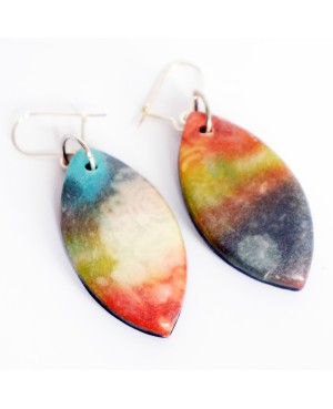 Long multicoloured earrings Handcrafted earrings