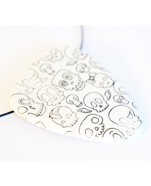 Skull pendant Polymer clay pendants